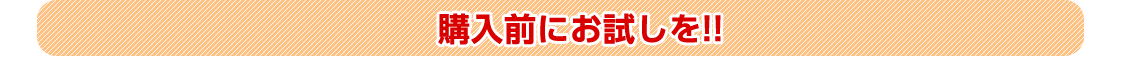 購入前にお試しを!!